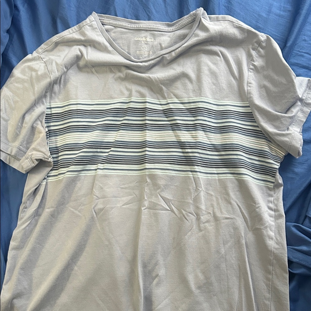Goodfellow & Co Light Blue Striped Tee